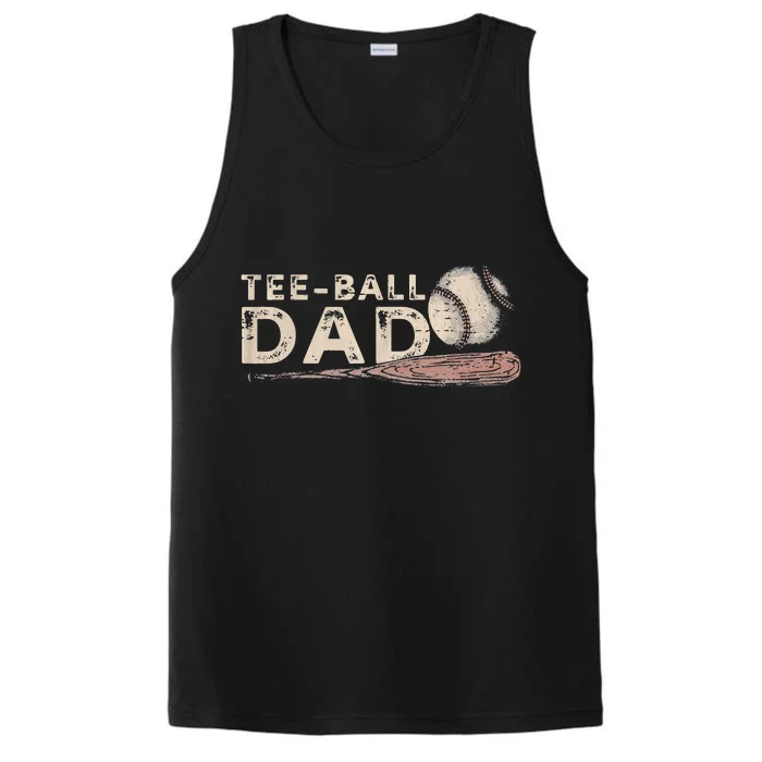 Tball Dad T-Ball Dad Tee Ball Daddy Sport Fathers Day Performance Tank