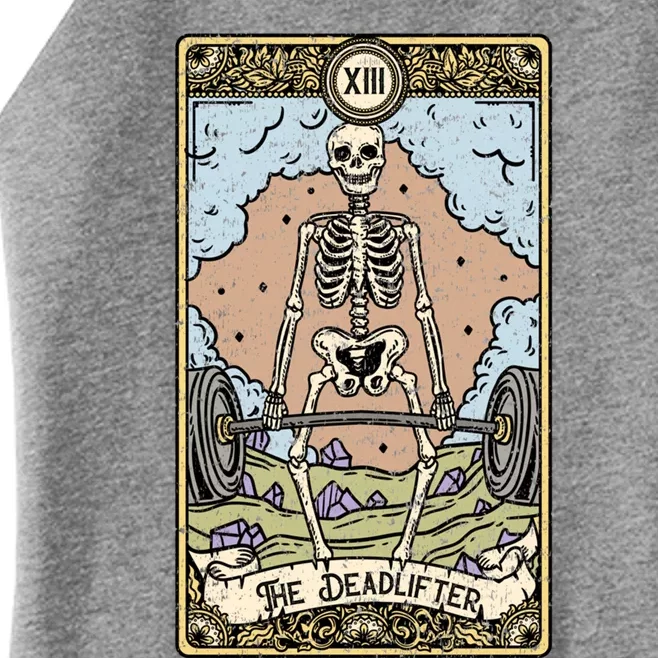 The Deadlifter Tarot Card I Fortune Teller I Deadlift Cool Gift Women’s Perfect Tri Rocker Tank