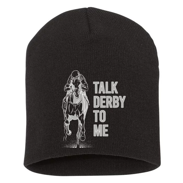 Talk Derby To Me Horse Racing Short Acrylic Beanie