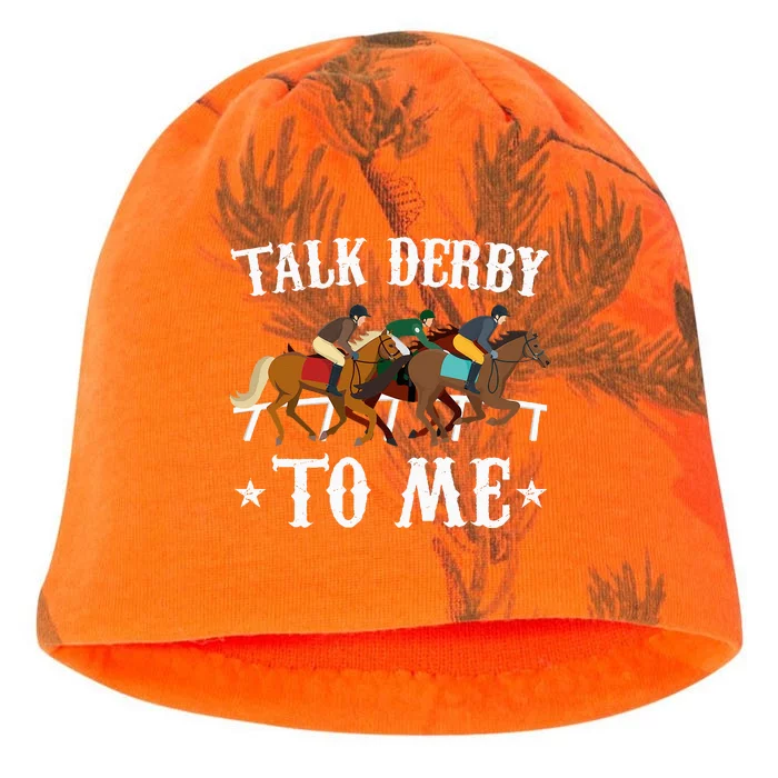 Talk Derby To Me Horse Racing Gift Kati - Camo Knit Beanie