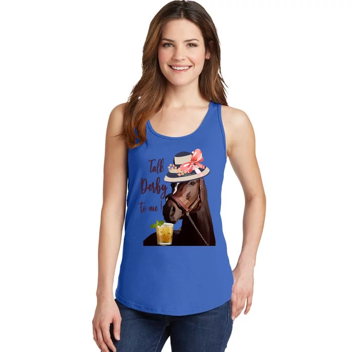 Talk Derby To Me Mint Juleps Derby Horse Racing Cute Gift Ladies Essential Tank