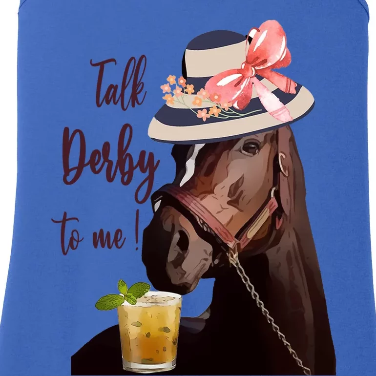 Talk Derby To Me Mint Juleps Derby Horse Racing Cute Gift Ladies Essential Tank