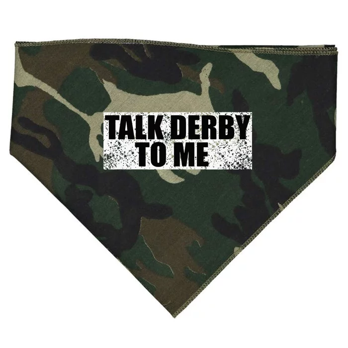 Talk Derby To Me Funny Horse Racing Derby Jockey USA-Made Doggie Bandana