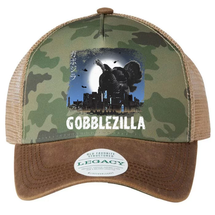 Turkey Day Thanksgiving Gobblezilla Legacy Tie Dye Trucker Hat