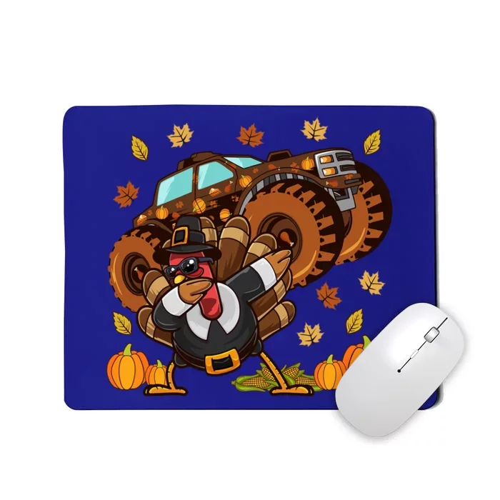 Thanksgiving Dabbing Turkey Monster Truck Gift Mousepad