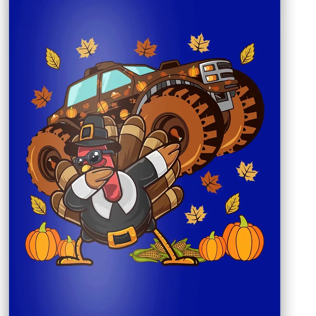 Thanksgiving Dabbing Turkey Monster Truck Gift Poster