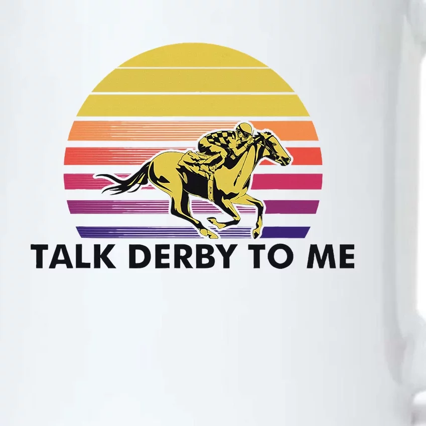 Talk Derby To Me Horse Racing Jockeys Sunset Race Black Color Changing Mug