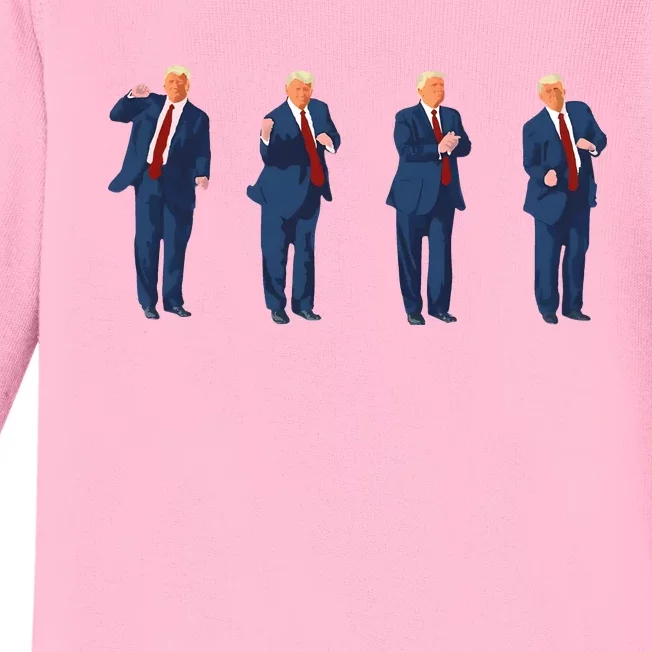 Trump Dance Baby Long Sleeve Bodysuit