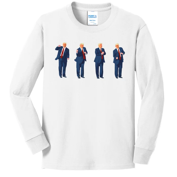 Trump Dance Kids Long Sleeve Shirt