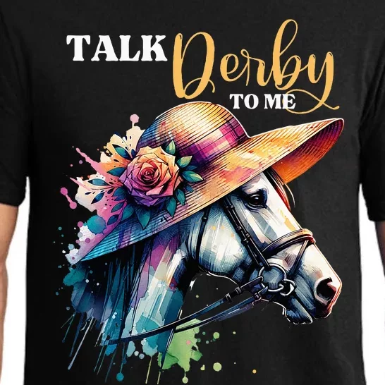 Talk Derby To Me Funny Racing Horse Pajama Set