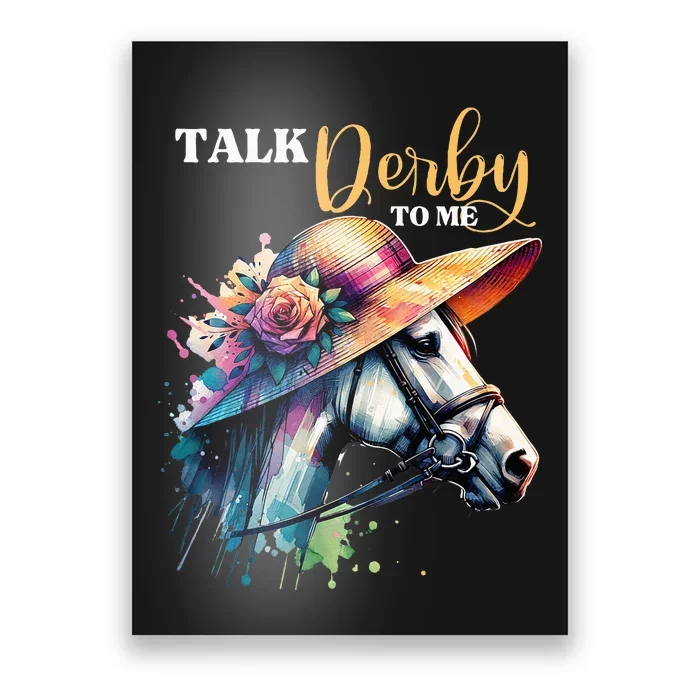 Talk Derby To Me Funny Racing Horse Poster