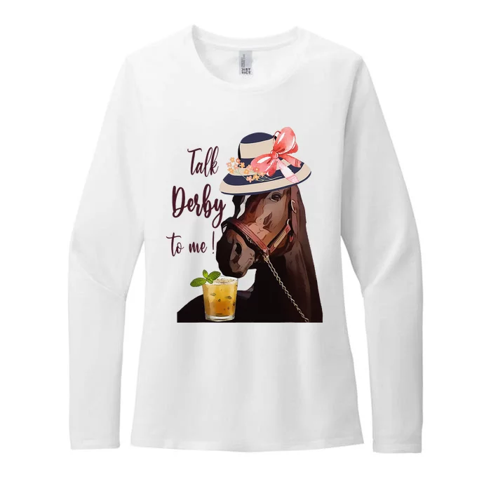 Talk Derby To Me Mint Juleps Derby Horse Racing Womens CVC Long Sleeve Shirt