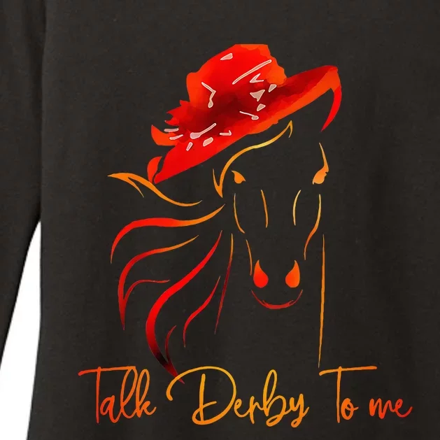 Talk Derby To Me Horse Racing Funny Derby Day Womens CVC Long Sleeve Shirt