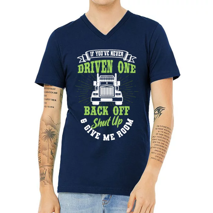 Truck Driver Trucker Truckie Vehicle LGV Driving Teamster V-Neck T-Shirt