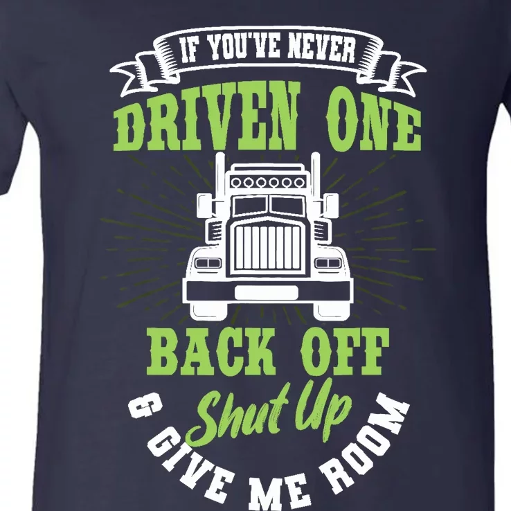 Truck Driver Trucker Truckie Vehicle LGV Driving Teamster V-Neck T-Shirt