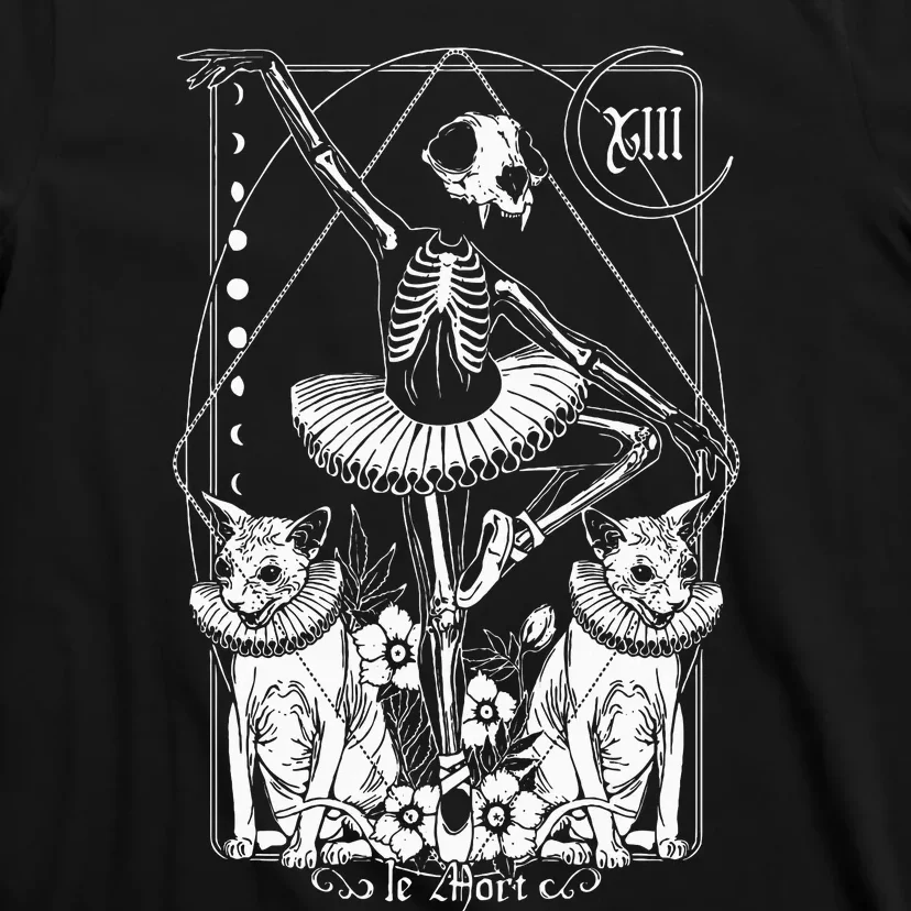 The Death Tarot Tapestry Cat La Mort Death Tarot Card Spooky T-Shirt