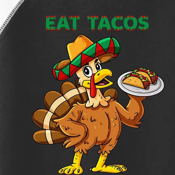 Thanksgiving Day Turkey Eat Tacos Mexican Sombrero Toddler Fine Jersey T-Shirt