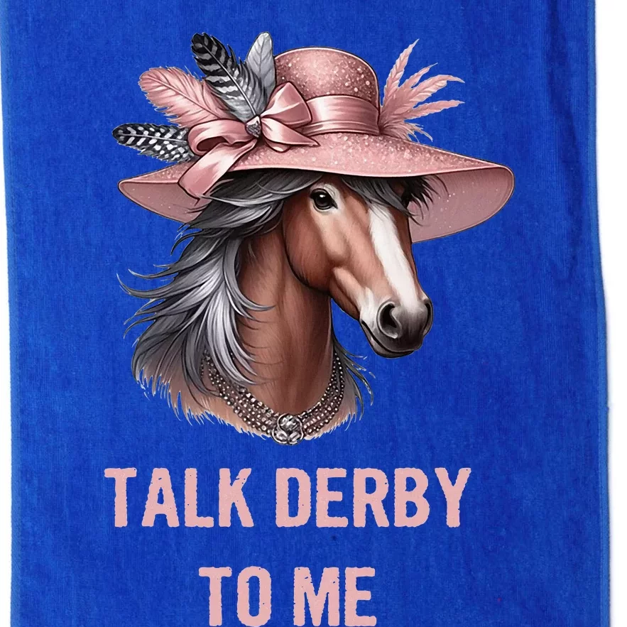 Talk Derby To Me Funny Horse Derby Day Platinum Collection Golf Towel