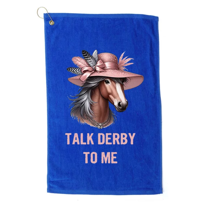 Talk Derby To Me Funny Horse Derby Day Platinum Collection Golf Towel