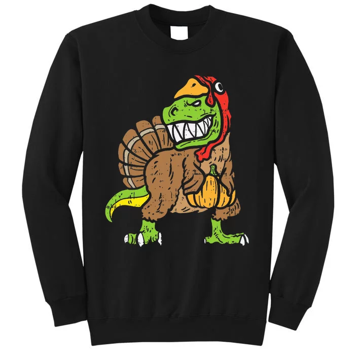 Trex Dinosaur Turkey Funny  Thanksgiving Sweatshirt