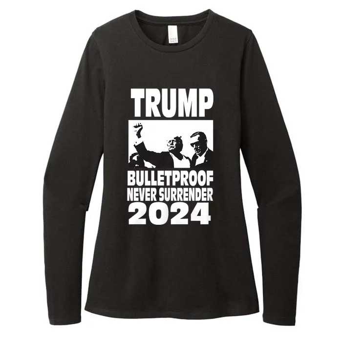 Teflon Don Trump 2024 Bulletproof Never Surrender Legend Womens CVC Long Sleeve Shirt