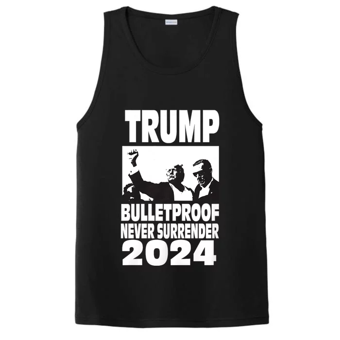 Teflon Don Trump 2024 Bulletproof Never Surrender Legend Performance Tank