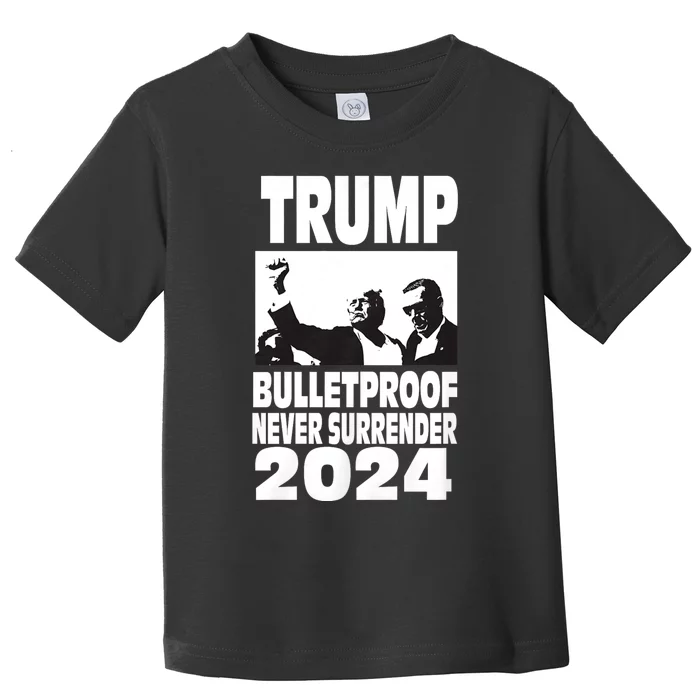 Teflon Don Trump 2024 Bulletproof Never Surrender Legend Toddler T-Shirt