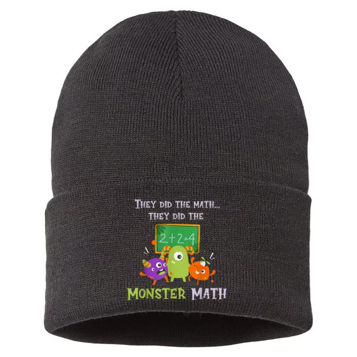 They Did The Math They Did The Monster Math Funny Sustainable Knit Beanie