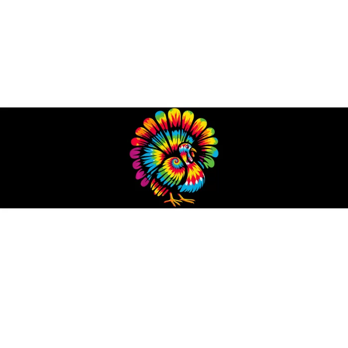 Tie Dye Turkey Thanksgiving Bumper Sticker