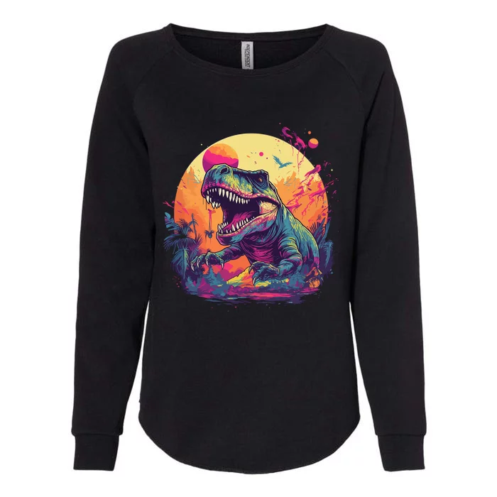 Trex Dinosaur Womens California Wash Sweatshirt