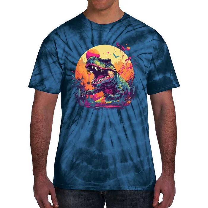 Trex Dinosaur Tie-Dye T-Shirt