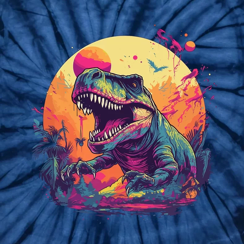 Trex Dinosaur Tie-Dye T-Shirt