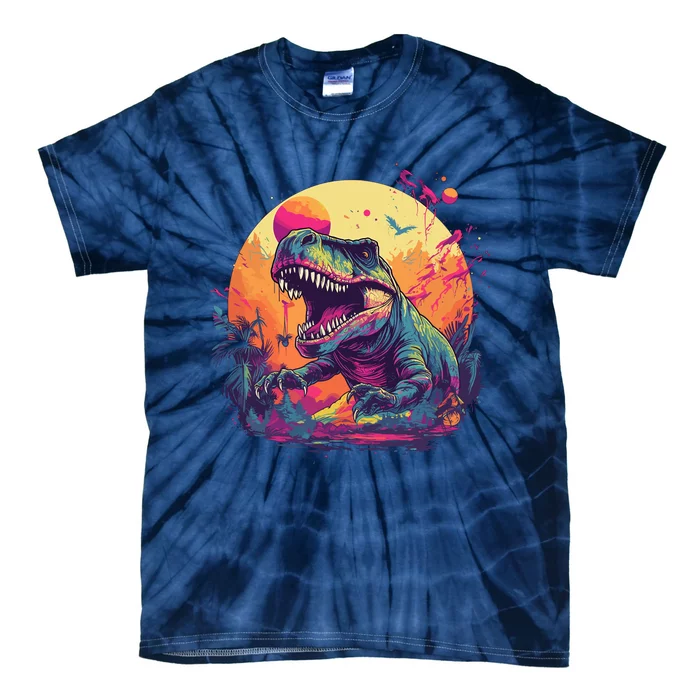 Trex Dinosaur Tie-Dye T-Shirt