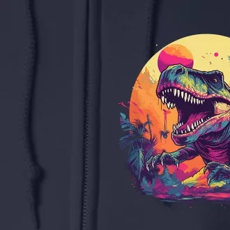 Trex Dinosaur Full Zip Hoodie