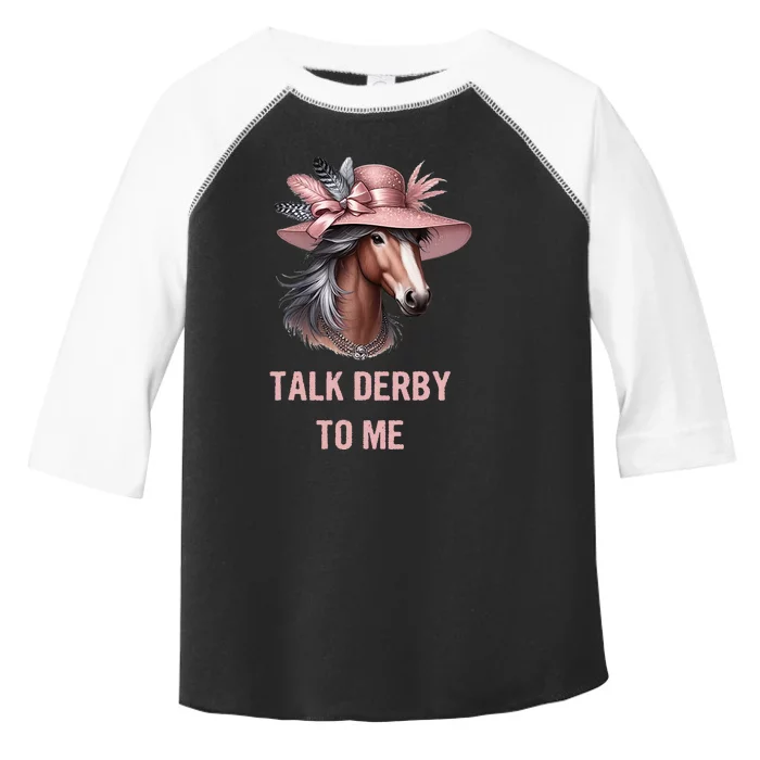 Talk Derby To Me Funny Horse Derby Day Toddler Fine Jersey T-Shirt