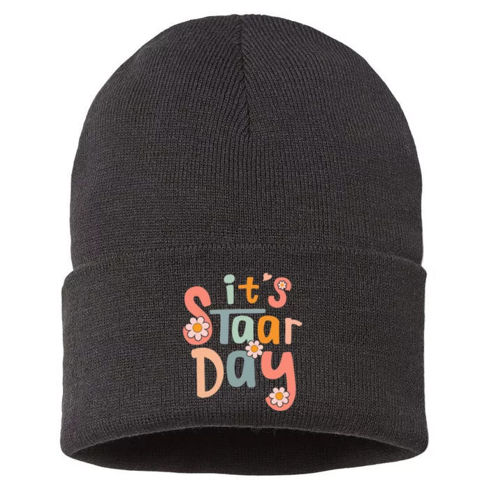 Test Day Teacher Its Staar Day Gifts Sustainable Knit Beanie