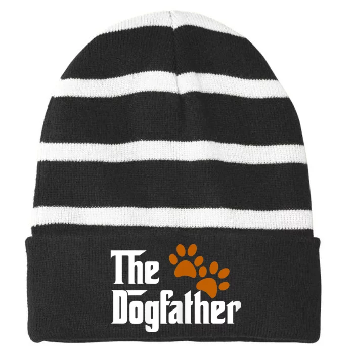 The Dogfather Striped Beanie with Solid Band