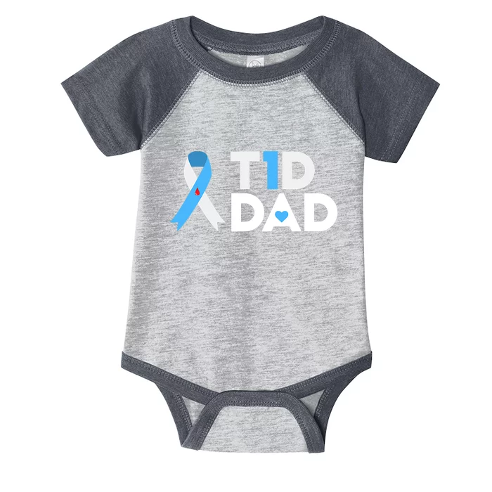 T1D Dad Type 1 Diabetes Awareness Daddy Gift Infant Baby Jersey Bodysuit