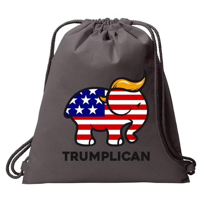 Trumplican Donald Trump 2024 Republican Elephant Gift Drawstring Bag