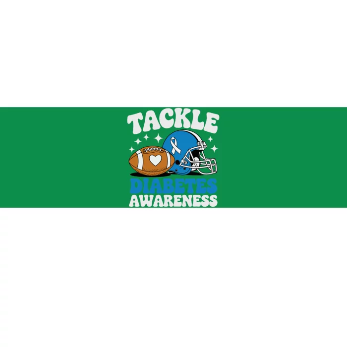 Tackle Diabetic Type 1 Blue Football Diabetes Awareness T1d Bumper Sticker