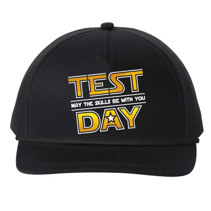 Test Day Testing May The Skills Be With You School Snapback Five-Panel Rope Hat