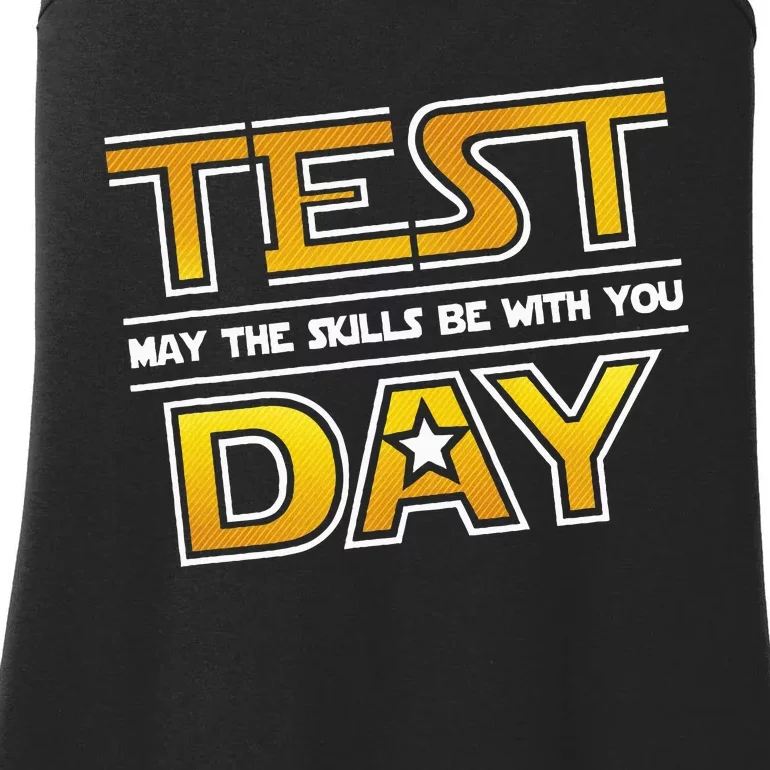 Test Day Testing May The Skills Be With You School Ladies Essential Tank