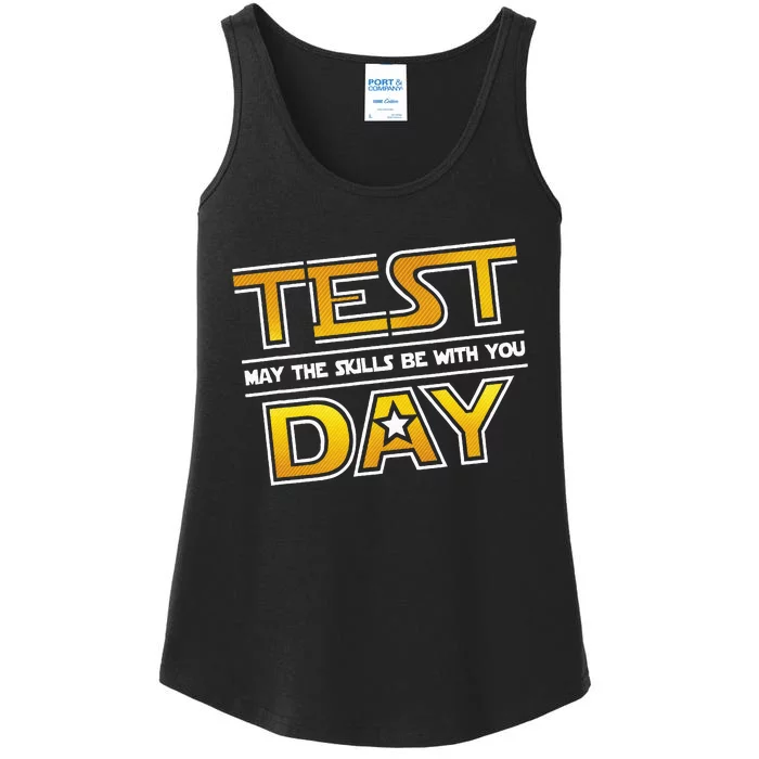 Test Day Testing May The Skills Be With You School Ladies Essential Tank