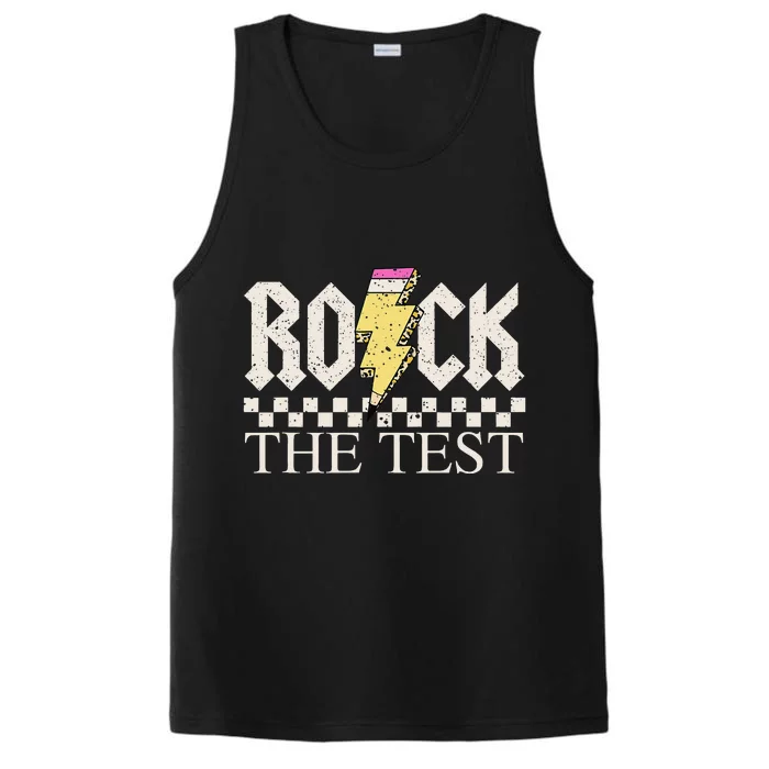 Testing Day Teacher Student Motivational Rock The Test Performance Tank