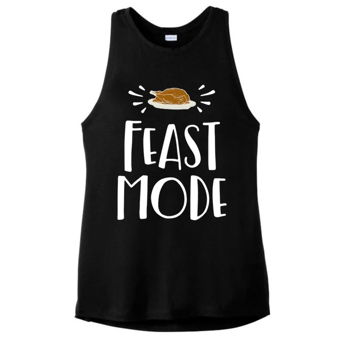 Thanksgiving Day Turkey Feast Mode Funny Family Cool Gift Ladies Tri-Blend Wicking Tank