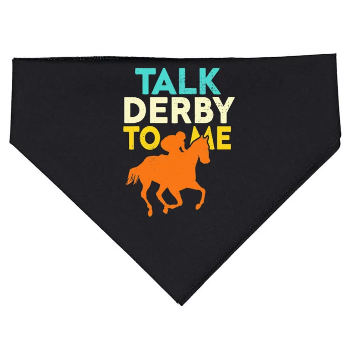 Talk Derby To Me Horseback Riding Lovers USA-Made Doggie Bandana