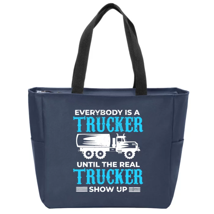 Truck Driver Truck Driver Dumper Driver Professional Driver Tipper Zip Tote Bag