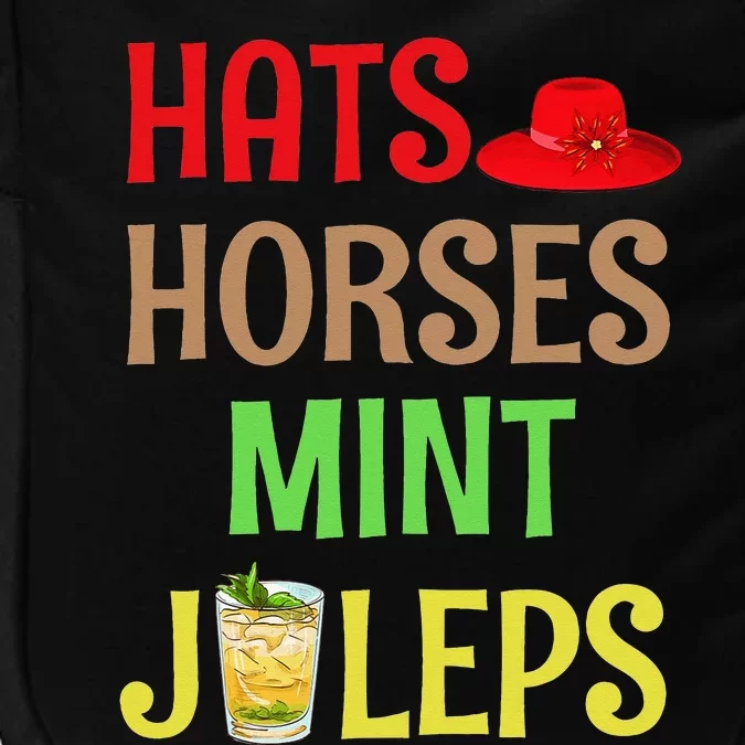 Talk Derby To Me Hats Horses Mint Juleps Impact Tech Backpack