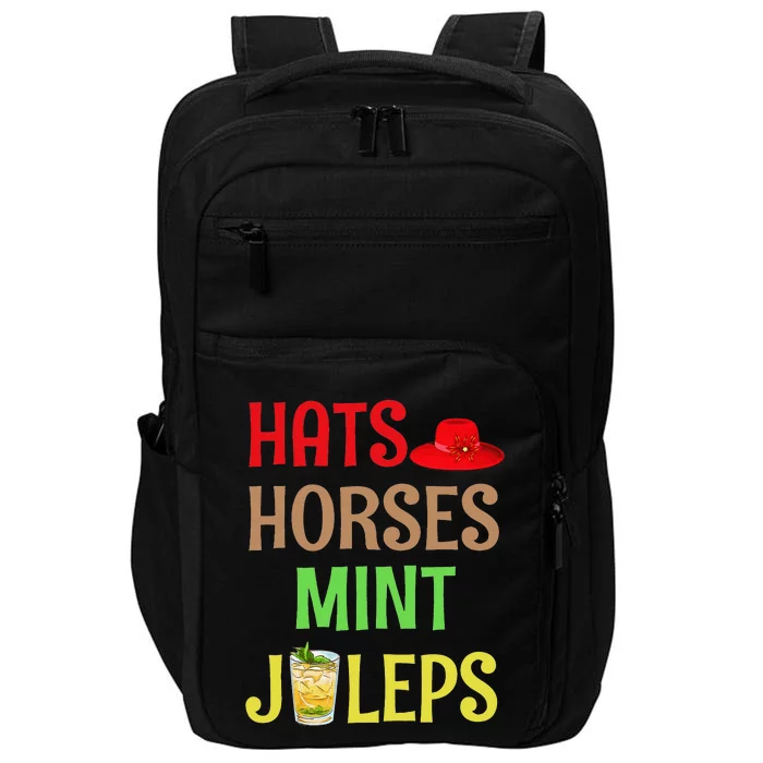 Talk Derby To Me Hats Horses Mint Juleps Impact Tech Backpack