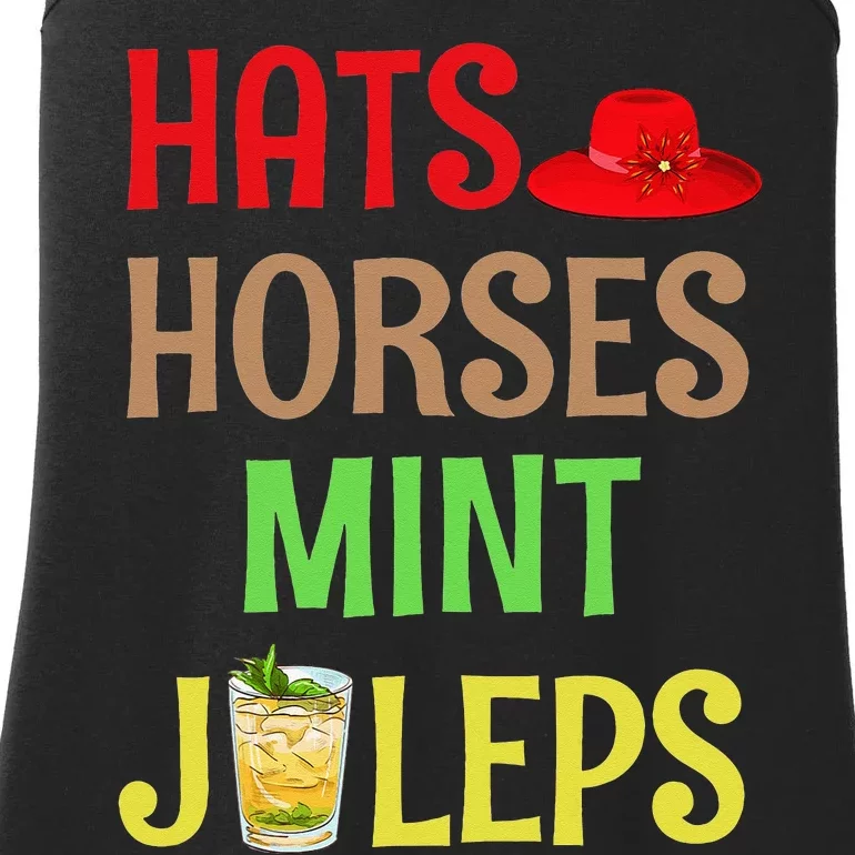 Talk Derby To Me Hats Horses Mint Juleps Ladies Essential Tank